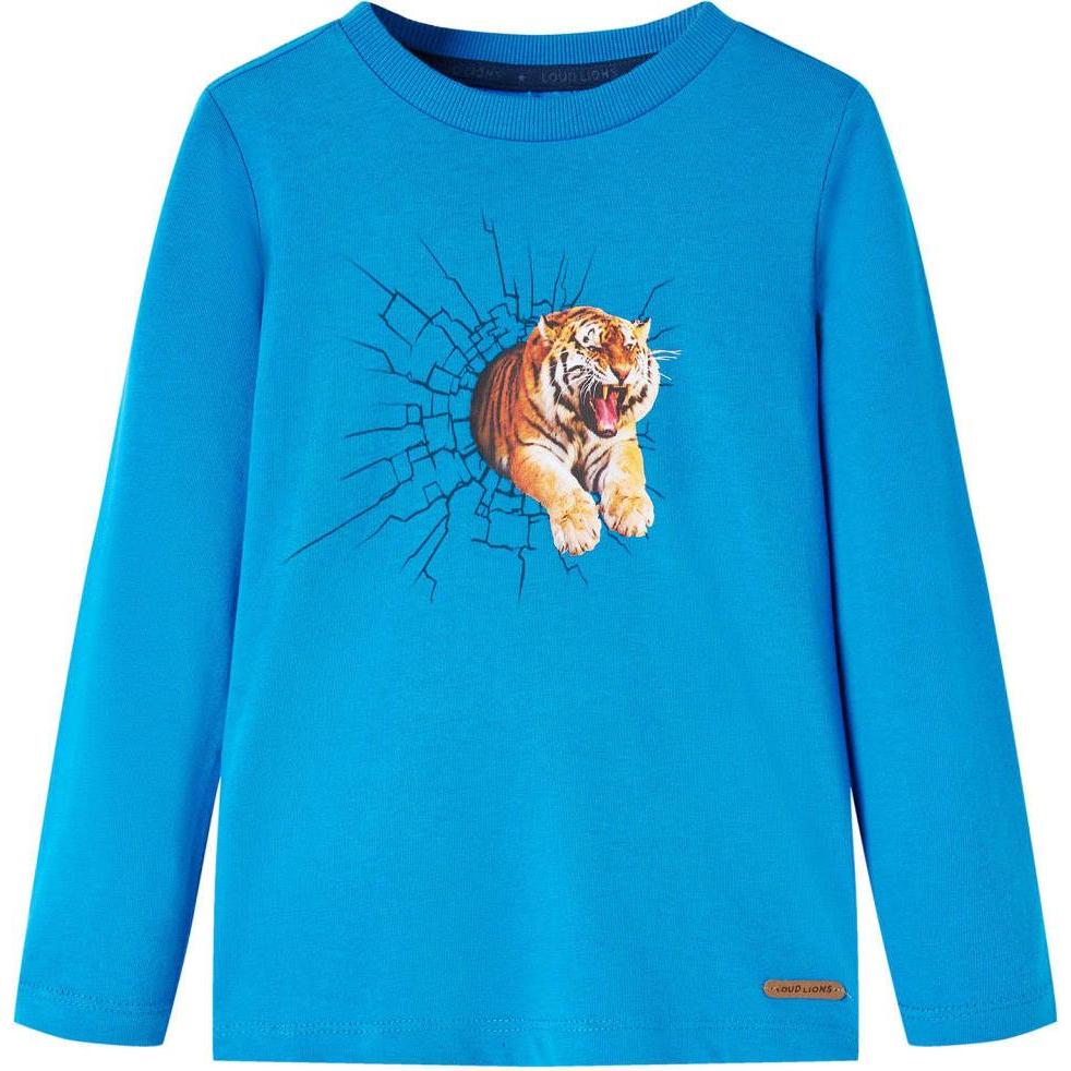 VidaXL, Unisex, Shirt, Kinder-Langarmshirt Kobaltblau 104,Material: 100, Blau, (104)