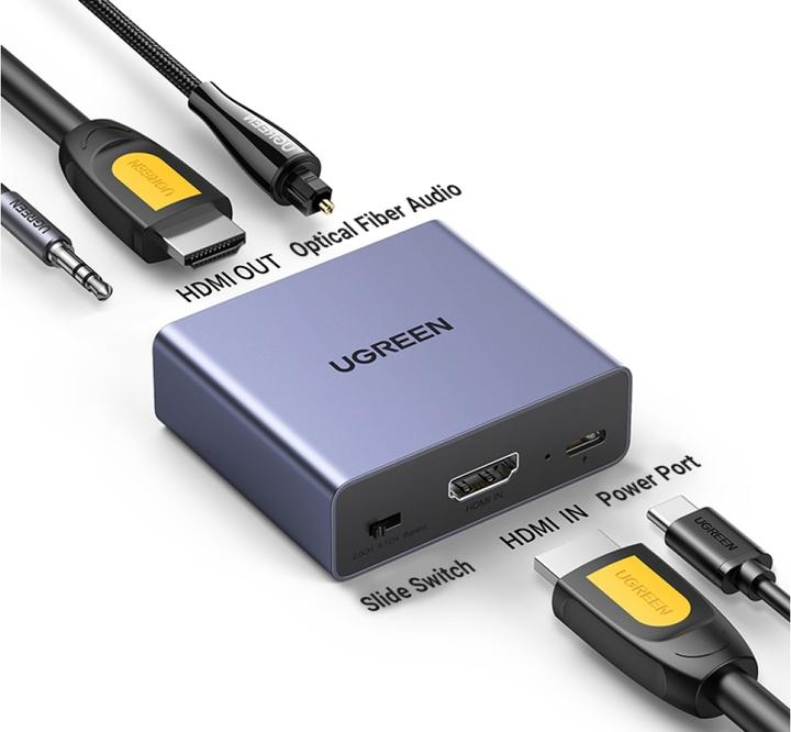 Produktbild Ugreen HDMI Audio Extractor TOSLink SPDIF 3.5mm Audio Output