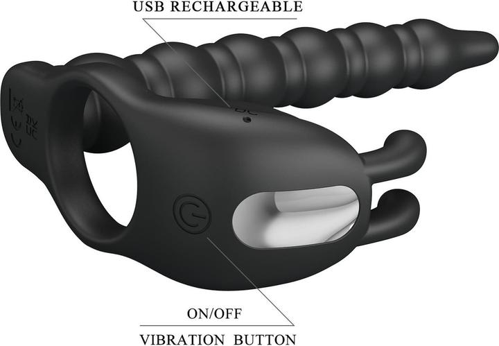 Produktbild Pretty Love Blackney Penisringe Mit Vibrator-Plug