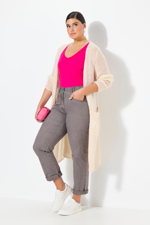 Immagine prodotto Ulla Popken Pantaloni elasticizzati modello Mony con taglio della gamba conico e tasche con zip (44)