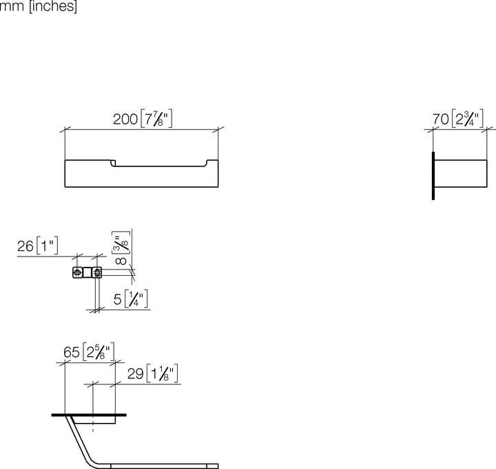 Produktbild Dornbracht CL.1 Porte-rouleau de papier sans couvercle, 83500705-47, 83500705-47