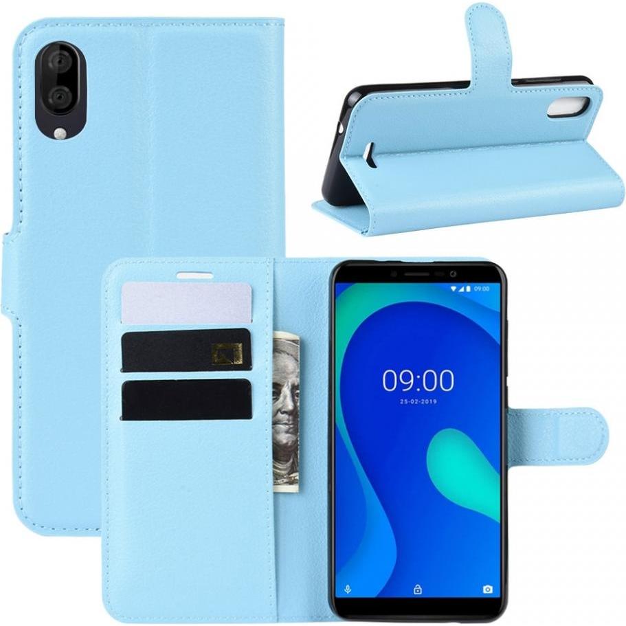 Screenguard Wiko Y80 Leather Guard Lederhülle (Wiko Y80), Smartphone Hülle, Blau