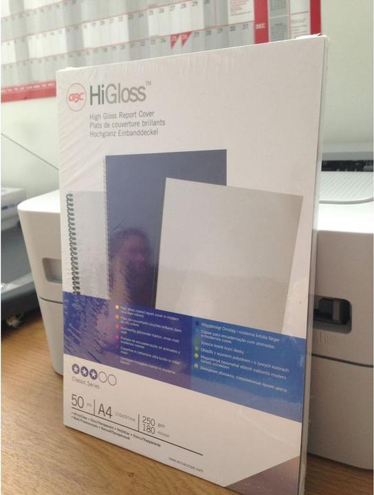 Actual product image GBC Higloss & Hiclear Cover Material