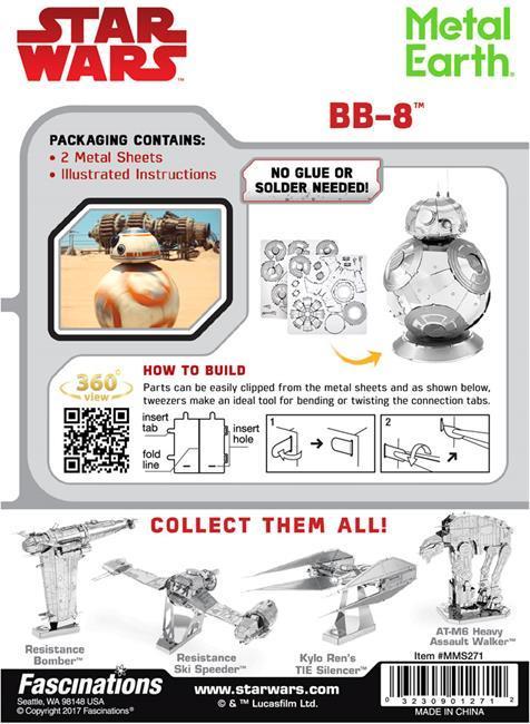 Actual product image Metal Earth constructie speelgoed Star Wars BB-8
