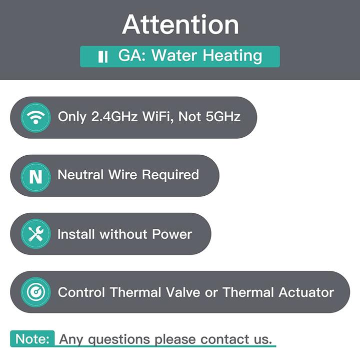 Actual product image MoesGo Thermostat, Smart, programmable