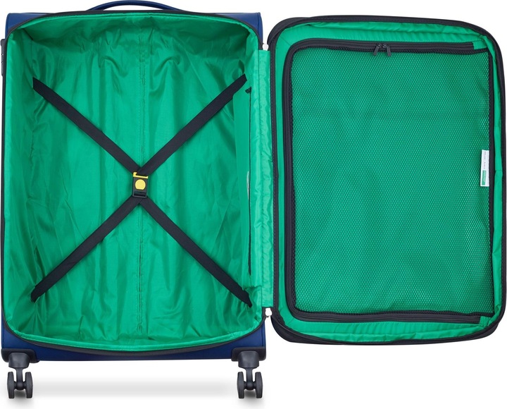 Immagine prodotto Delsey Paris x United Colors of Benetton Colour Block Trolley a 4 ruote L 77 cm con piega elastica (114 l, XL (da 115l))