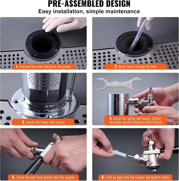 Actual product image Vevor Kegerator Tower Kit
