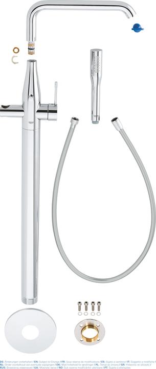 Actual product image Grohe Essence single lever bath mixer with floor mounting