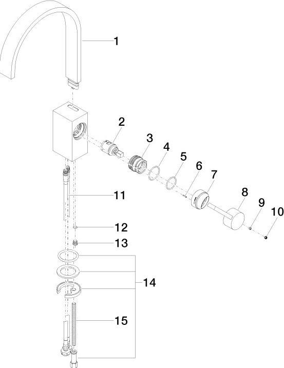 Produktbild Dornbracht MEM Einhand Waschtischbatterie, ohne Ablaufgarnitur, Ausladung 200 mm, 33526782