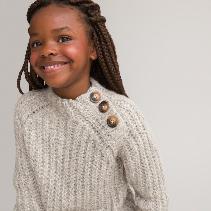 Actual product image La Redoute Collections Jumper with stand-up collar (116)