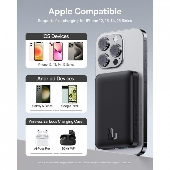Produktbild Baseus Magnetic Mini Air Powerbank (10000 mAh, 20 W, 37 Wh)