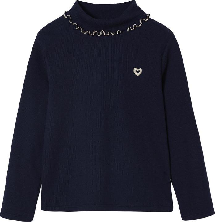 Produktbild Vertbaudet 2er-Pack gerippte Mädchen Langarmshirts mit Stehkragen BASIC (146, 152)