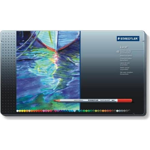 Staedtler, Malstifte, karat aquarell 125 Wasservermalbare Farbstifte (Mehrfarbig sortiert, 48 x)