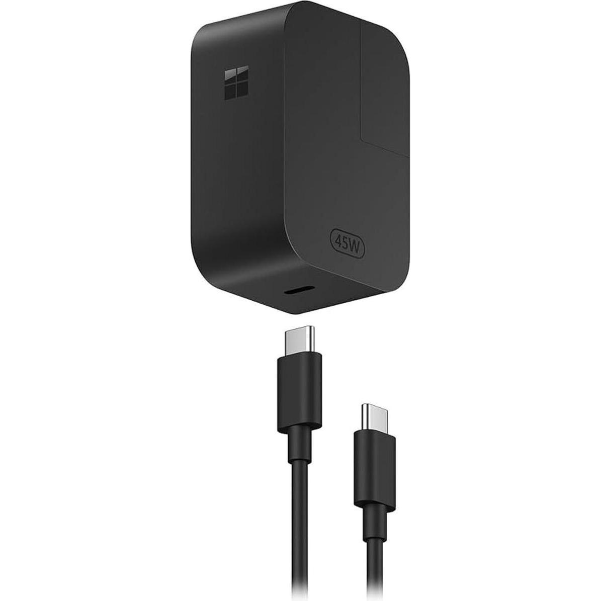 Microsoft Netzteil 45W USB-C (45 W), Alimentatore per notebook, Nero