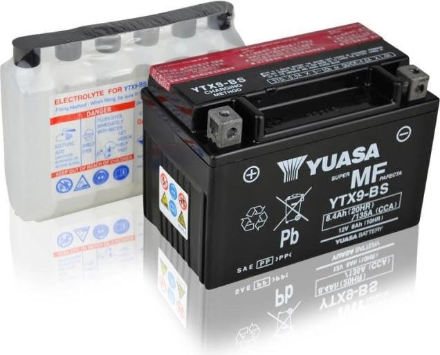Actual product image Yuasa YTX9-BS AGM (12 V, 8.40 Ah, 135 A)