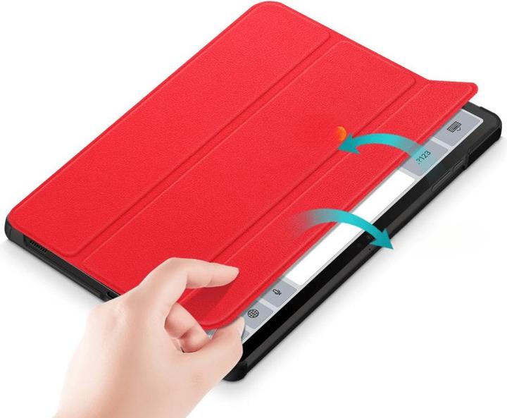 Actual product image Cover-Discount Galaxy Tab S9+ - Tri-fold Smart Case red (Galaxy Tab S9+, Galaxy Tab S10+)