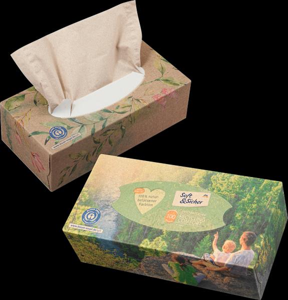 Actual product image dm Soft&Sicher Handkerchief Box Recycling