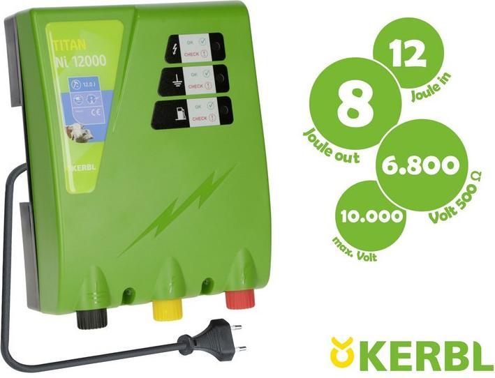 Image du produit Kerbl TITAN Ni 12000 électrificateur de clôture