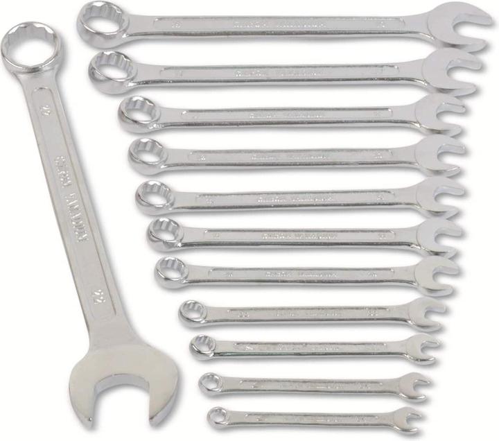Image du produit Mannesmann Jeu de clés mixtes à fourche, 12 pces, 6-22 mm, CV (22 mm, 8 mm, 10 mm, 14 mm, 21 mm, 20 mm, 15 mm, 13 mm, 6 mm, 9 mm, 16 mm, 18 mm, 11 mm, 7 mm, 12 mm, 19 mm, 17 mm)