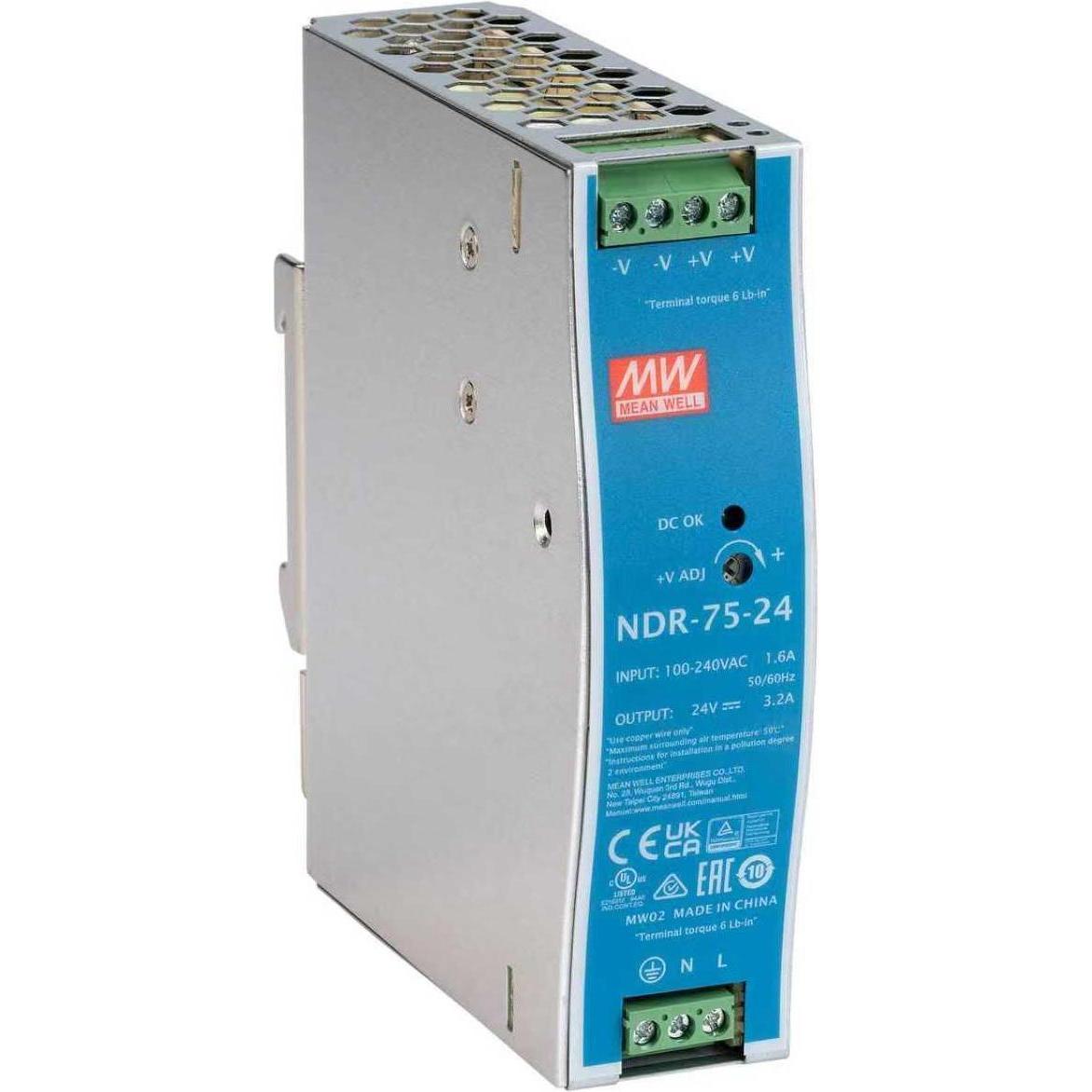 Ernitec 24V, 75W Din-Rail Power Supply (75 W), Alimentatore PC