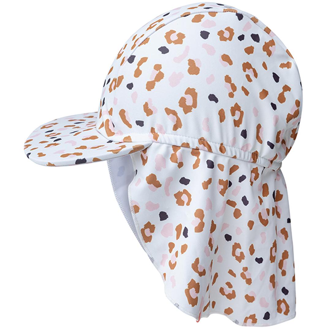 Swim Essentials, Unisex, Hut, Sonnenhut mit Nackenschutz Kaki Leopard Gr. 44/46, Mehrfarbig