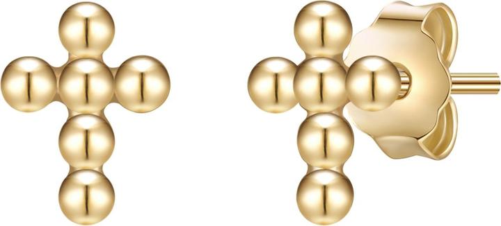 Actual product image Glanzstücke München Ladies Cross Sterling Silver Yellow Gold - 31562 (Sterling Silver)