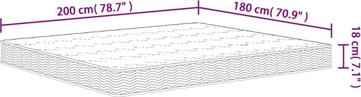 Actual product image vidaXL Bonnell-Federkern-Matratze (180 x 200 cm)