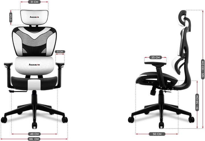 Actual product image Huzaro Gaming chair COMBAT 8.0 White