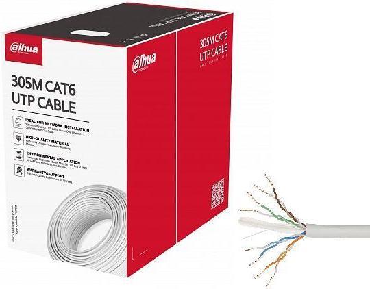 Productafbeelding Dahua KABEL CAT6 UTP 305M Baltas/PFM920I-6UN-C-V2 (U/UTP, CAT6, 305 m)