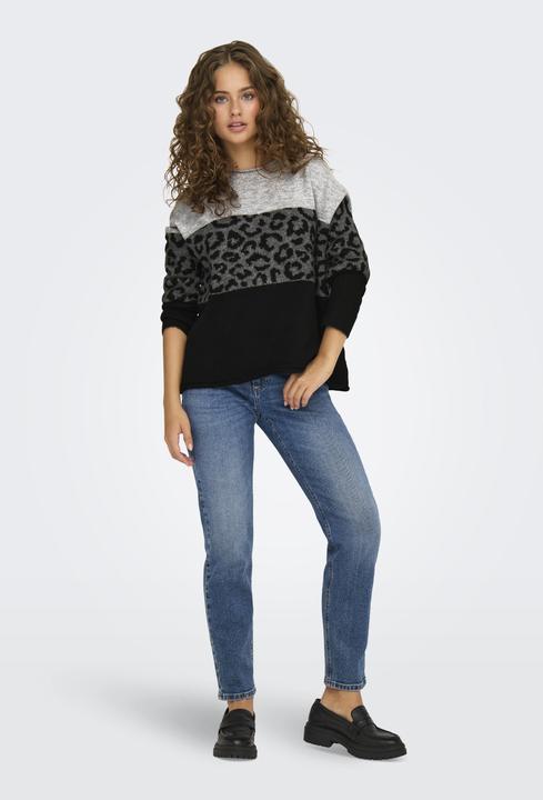 Produktbild Only Normal geschnitten Rundhals Gerippte Ärmelbündchen Tief angesetzte Schulter Pullover Strickpullover (XS)
