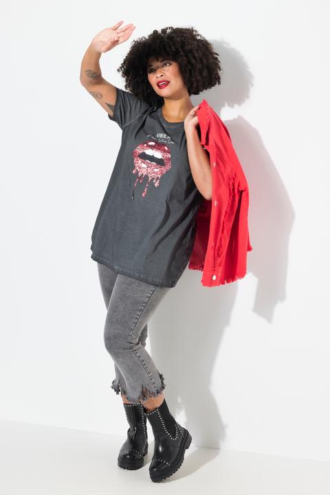 Actual product image Angel of Style T-Shirt, Komfort Fit, Lippen-Motiv (46)