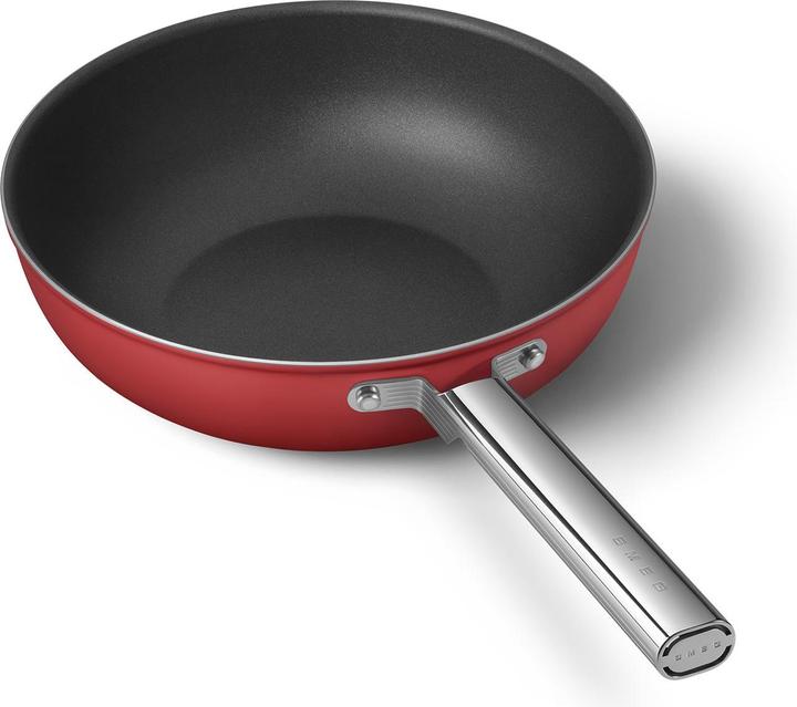 Actual product image Smeg CKFW3001RDM Wok Ø 30cm, red (30 cm, Wok, Aluminium, Stainless steel)