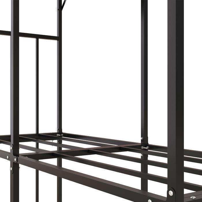 Image du produit Swisshandel24 Kaminholzregal aussen, Kaminholzunterstand 1,17 m³ Brennholzregal mit Metalldach