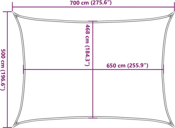 Image du produit vidaXL Sonnensegel (700 x 500 cm)