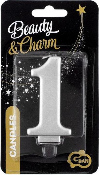 Immagine prodotto GoDan B&C candela 1 argento metallizzato 8,0 cm (1 pz.)