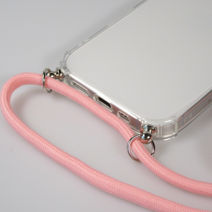 Actual product image PhoneLook Cover rubber transparent with rope (Apple iPhone 16)
