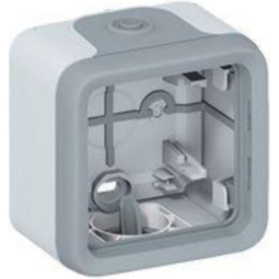 Legrand, Steckdose, PLEXO55 Einzelne graue Aufputzdose (069655)