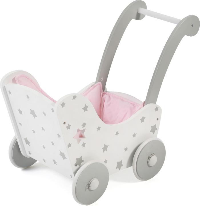 Immagine prodotto Bayer Chic 2000 Carrozzina per bambole in legno Stelle grigie