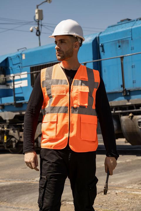 Produktbild Korntex Executive Mesh Multifunktions-Warnweste (7XL)