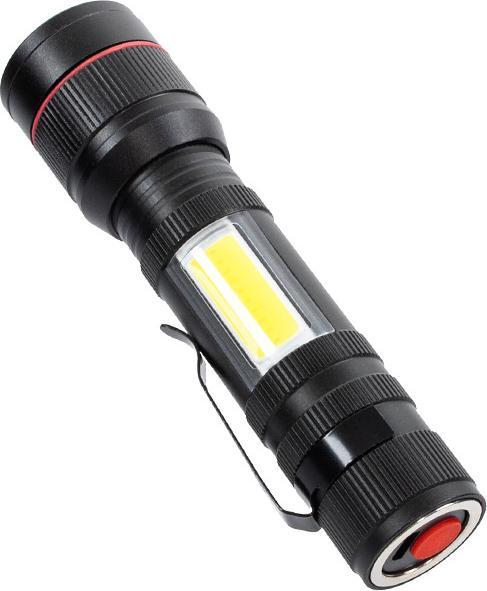 Actual product image Werkstein 800LM USB LED Mini Taschenlampen mit Magnet aus Aluminium (Wiederaufladbar) - Schwarz 2er Set (10.80 cm, 800 lm)