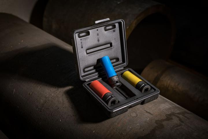Actual product image Gedore Red Power spanner socket set 1/2 with protective sleeve 17. 19 & 21 mm (17 mm, 21 mm, 18 mm, 20 mm, 19 mm)