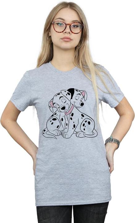 Actual product image Disney Womens/Ladies 101 Dalmatians Puppy Love Cotton Boyfriend T-Shirt (XL)