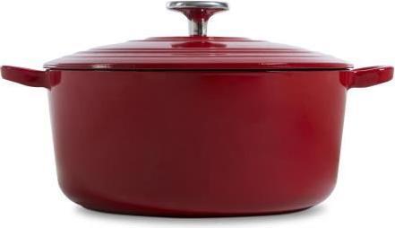 Produktbild BK Bourgogne Braadpan - 24 cm - Chili Red (24 cm, Bräter + Schmortopf, Gusseisen)