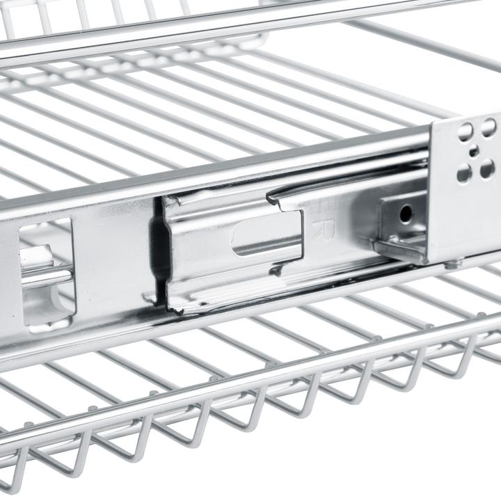 Actual product image tectake 2 Sliding wire baskets with drawer slides