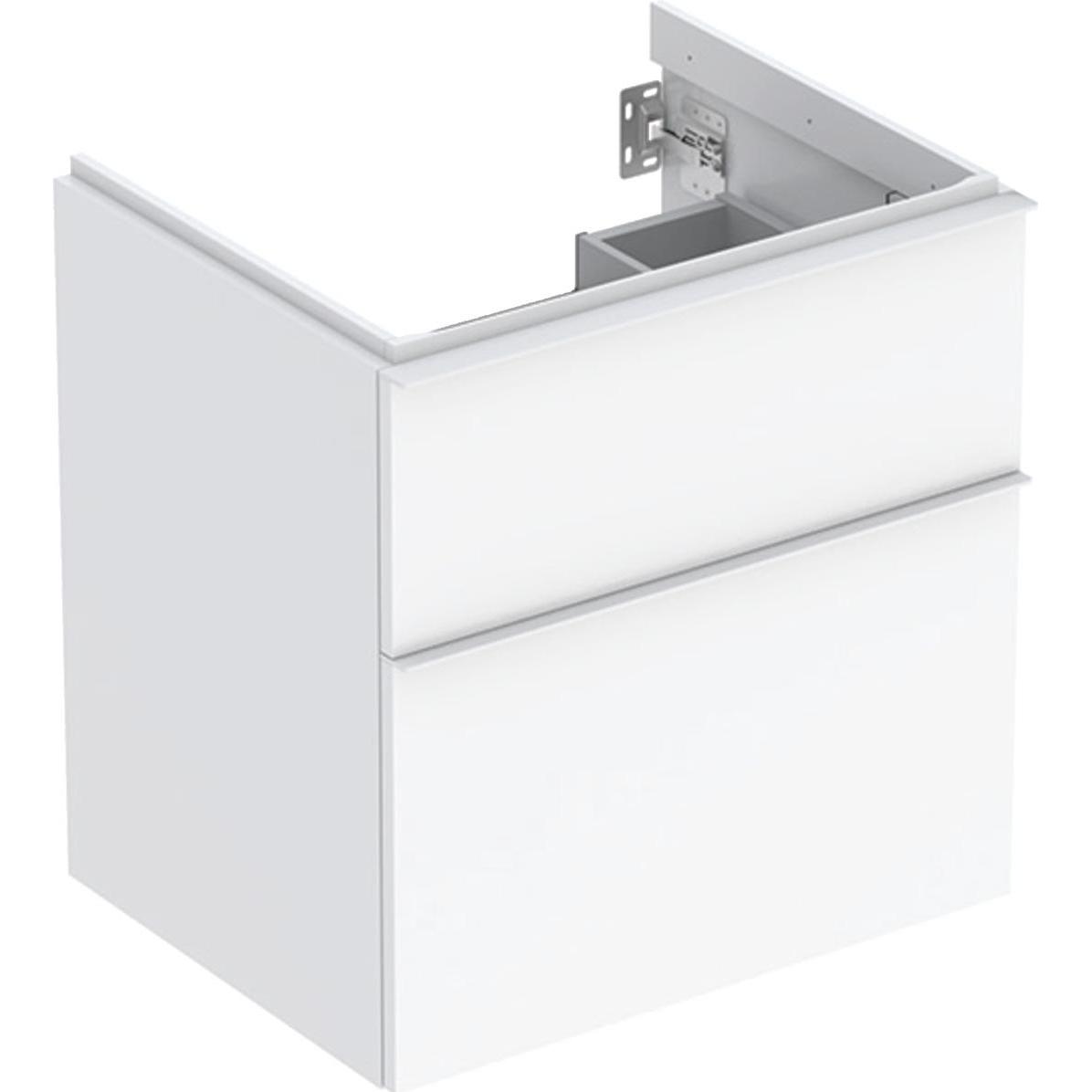 Geberit, Waschbeckenunterschrank, iCon wastafelonderkast 2 lade 59x47,6 cm, wit (59 x 47.5 x 61.5 cm)