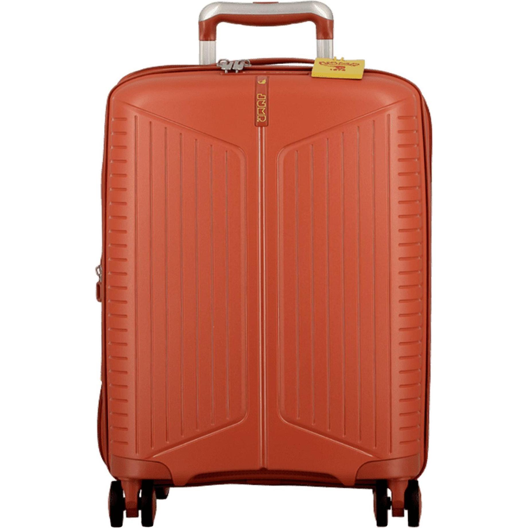 Jump, Koffer, Evae 4 Rollen Kabinentrolley 55 cm mit Dehnfalte, Braun, (37 l, Handgepäck (bis 50l))