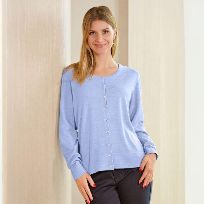 Produktbild Enrico Rosselli Merino Strickjacke mit Knöpfen (S)