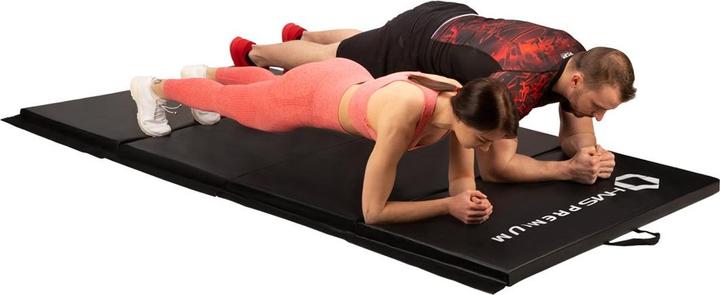 Actual product image HMS Folding gymnastics mat Premium MGS01 2400x1200mm, black (50 mm)