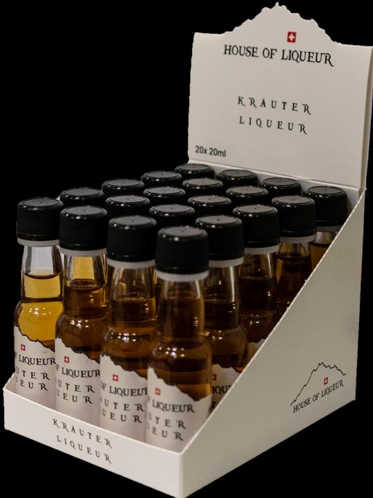 Produktbild House of Liqueur SHOT - GRÜEZI Pfefferminzliqueur aus der Zentral Box 20 x 2 cl / Schwei (20 x 2 cl)
