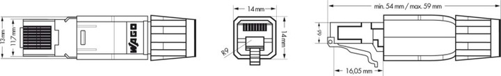 Image du produit Wago Connecteur Ethernet RJ-45 10/100Mbit/s